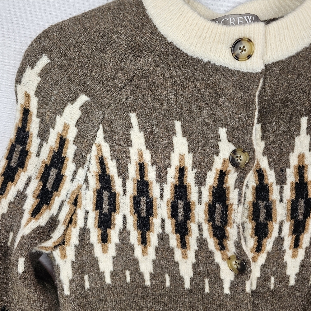 J. Crew Fairisle Cardigan Sweater - Picture 4 of 6